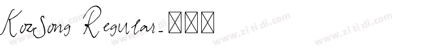 KozSong Regular字体转换